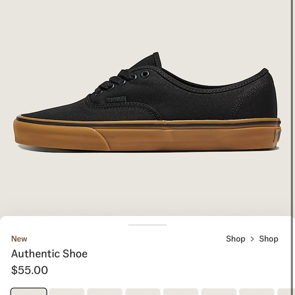 Vans Men's “Authentic Shoe” black w/ Brown sole size 10 men’s - Picture 6 of 6